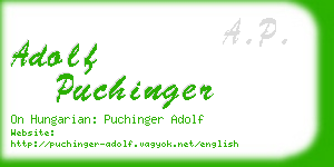 adolf puchinger business card